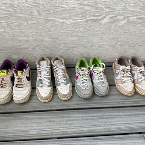 Nike White and Pink Sneakers Casual Athletic Style